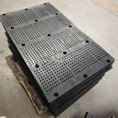 Siyah Renkli Mükemmel Kauçuk Ekran Panelleri Endüstriyel titreşim ekranları için 40 * 8mm