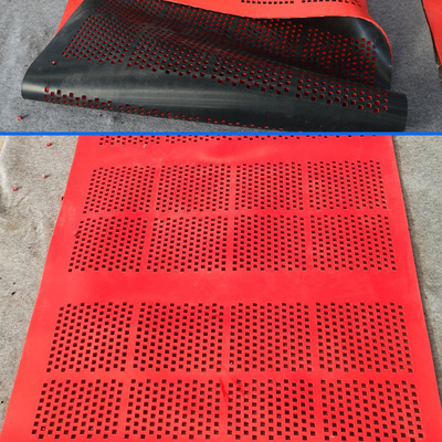 1Vibratör ekranlar için.25m kendiliğinden temizlenen kauçuk panel Kırmızı Yumuşak Siyah Sert